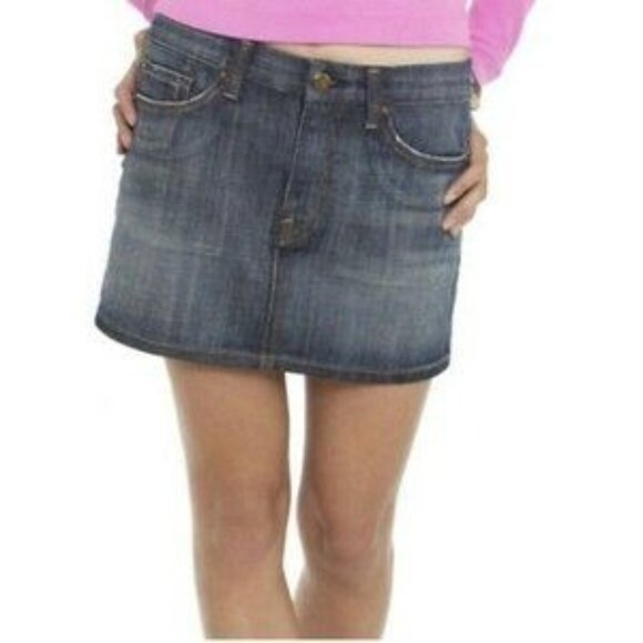 Y2K CITIZENS OF HUMANITY Denim Mini Skirt  Bridgitte #308 Stretch Jean Sz 2 - Picture 1 of 9